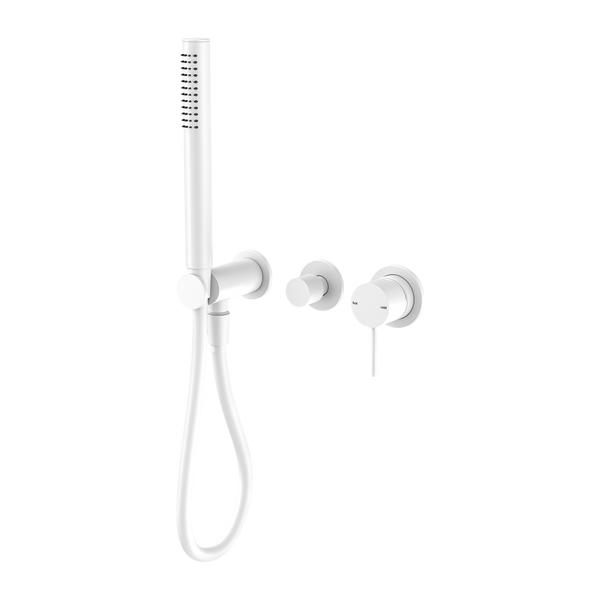 Mecca Shower Mixer Divertor System Separate Back Plate Matte White