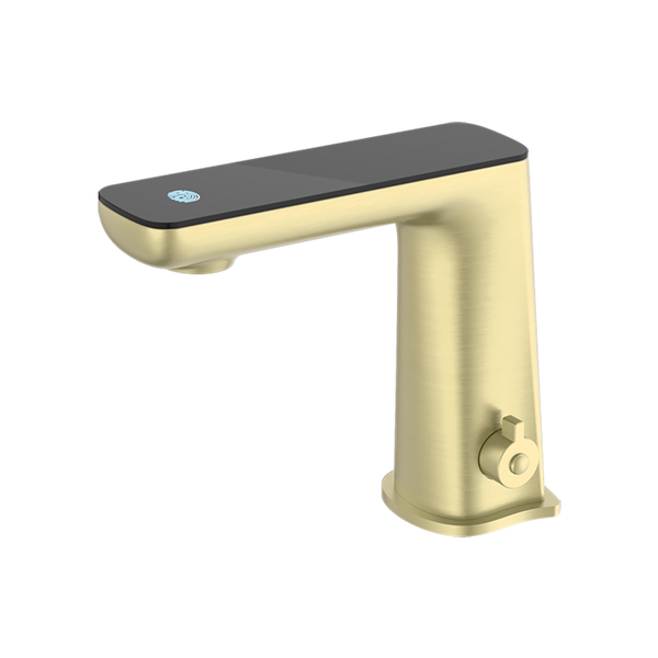 Claudia Sensor Mixer with Black Top Display Brushed Gold