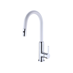 Pearl Pull Out Sink Mixer With Veggie Spray Function Chrome White - Chrome