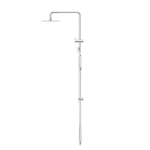 Square Project Twin Shower Brushed Nickel - Brushed Nickel