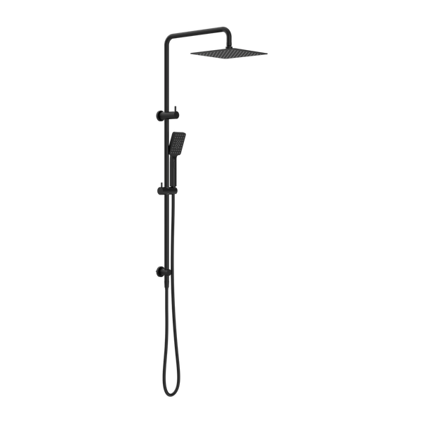 Square Project Twin Shower Matte Black