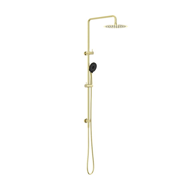 Round Project Twin Shower 4 Star Rating Brushed Gold