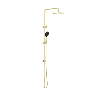 Round Project Twin Shower 4 Star Rating Brushed Gold - Brushed Gold