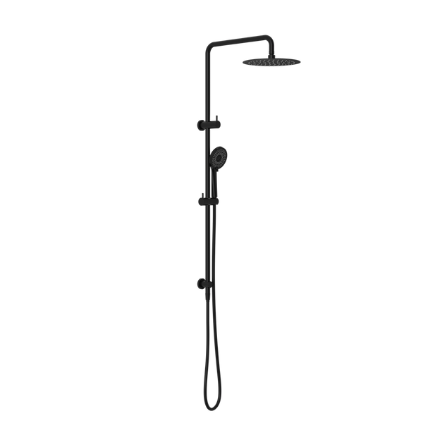 Round Project Twin Shower 4 Star Rating Matte Black