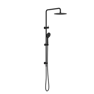 Round Project Twin Shower 4 Star Rating Matte Black - Matte Black