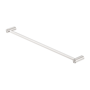New Mecca Single Towel Rail 800mm Brushed Nickel - Brushed Nickel