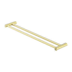 New Mecca Double Towel Rail 800mm Brushed Gold - Brushed Gold