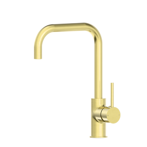 Dolce Square Kitchen Mixer Brushed Gold - Brushed Brass Gold