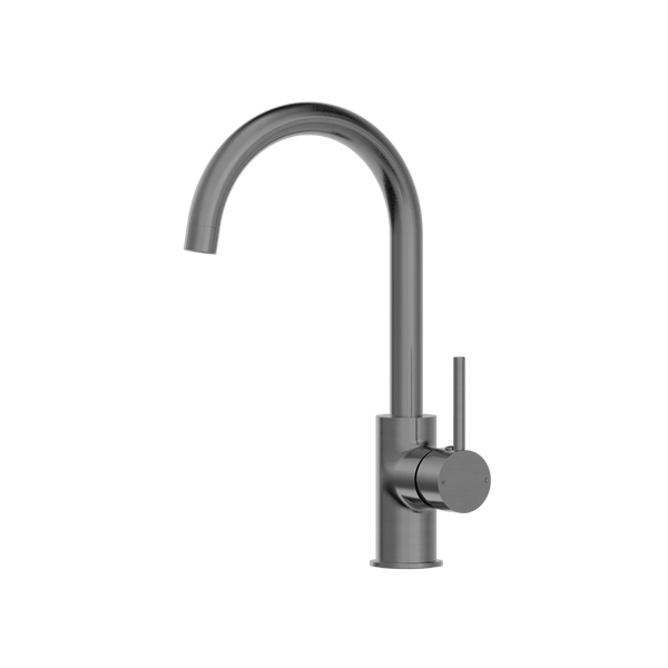 Dolce Kitchen Mixer Gooseneck Brushed Gunmetal