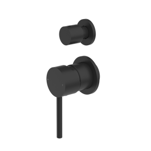 Dolce Shower Mixer with Divertor Separate Back Plate Matte Black - Matte Black