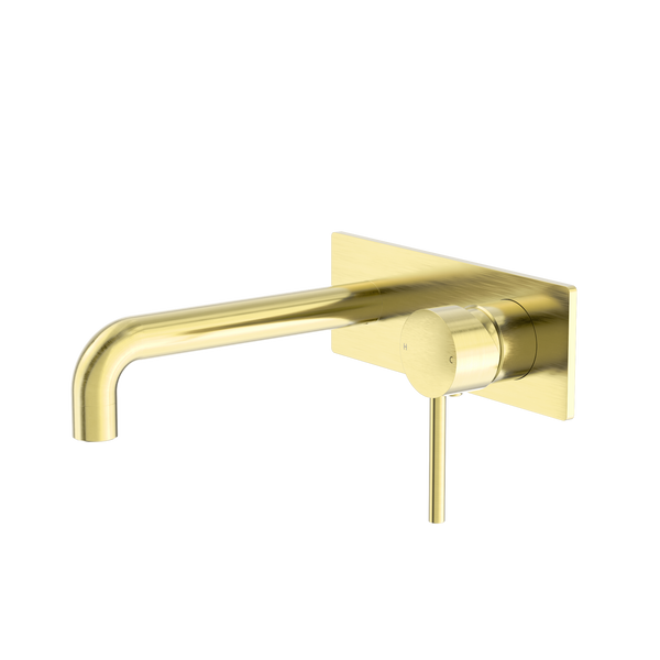 Dolce Wall Basin/Bath Mixer Brushed Gold