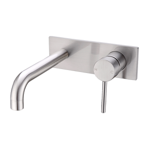 Dolce Wall Basin/Bath Mixer Brushed Nickel - Brushed Nickel