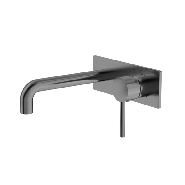 Dolce Wall Basin/Bath Mixer Brushed Gunmetal