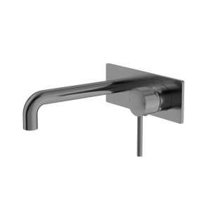 Dolce Wall Basin/Bath Mixer Brushed Gunmetal - Brushed Gunmetal