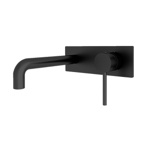 Dolce Wall Basin/Bath Mixer Matte Black - Matte Black
