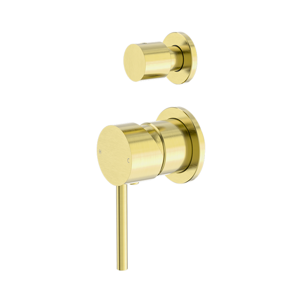 Dolce Shower Mixer with Divertor Separate Back Plate Brushed Gold