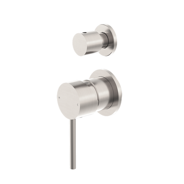 Dolce Shower Mixer with Divertor Separate Back Plate Brushed Nickel