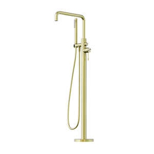 Opal Free Standing Bath Mixer with Hand Shower Brushed Gold - Brushed Brass Gold