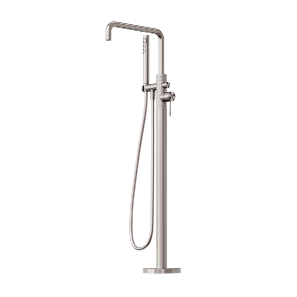 Opal Free Standing Bath Mixer with Hand Shower Brushed Nickel