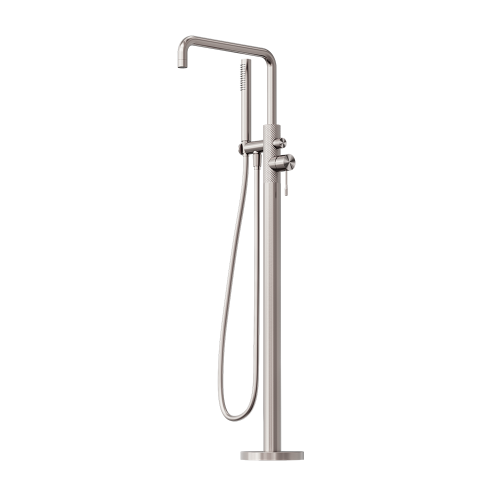 Opal Free Standing Bath Mixer with Hand Shower Brushed Nickel