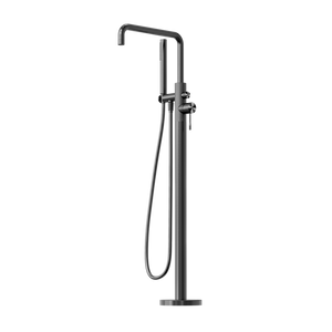 Opal Free Standing Bath Mixer with Hand Shower Graphite - Brushed Gunmetal