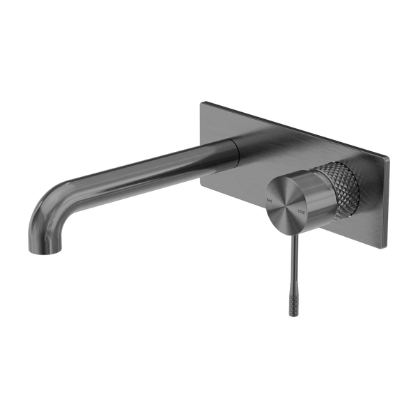 Opal Wall Basin/Bath Mixer 230mm Graphite