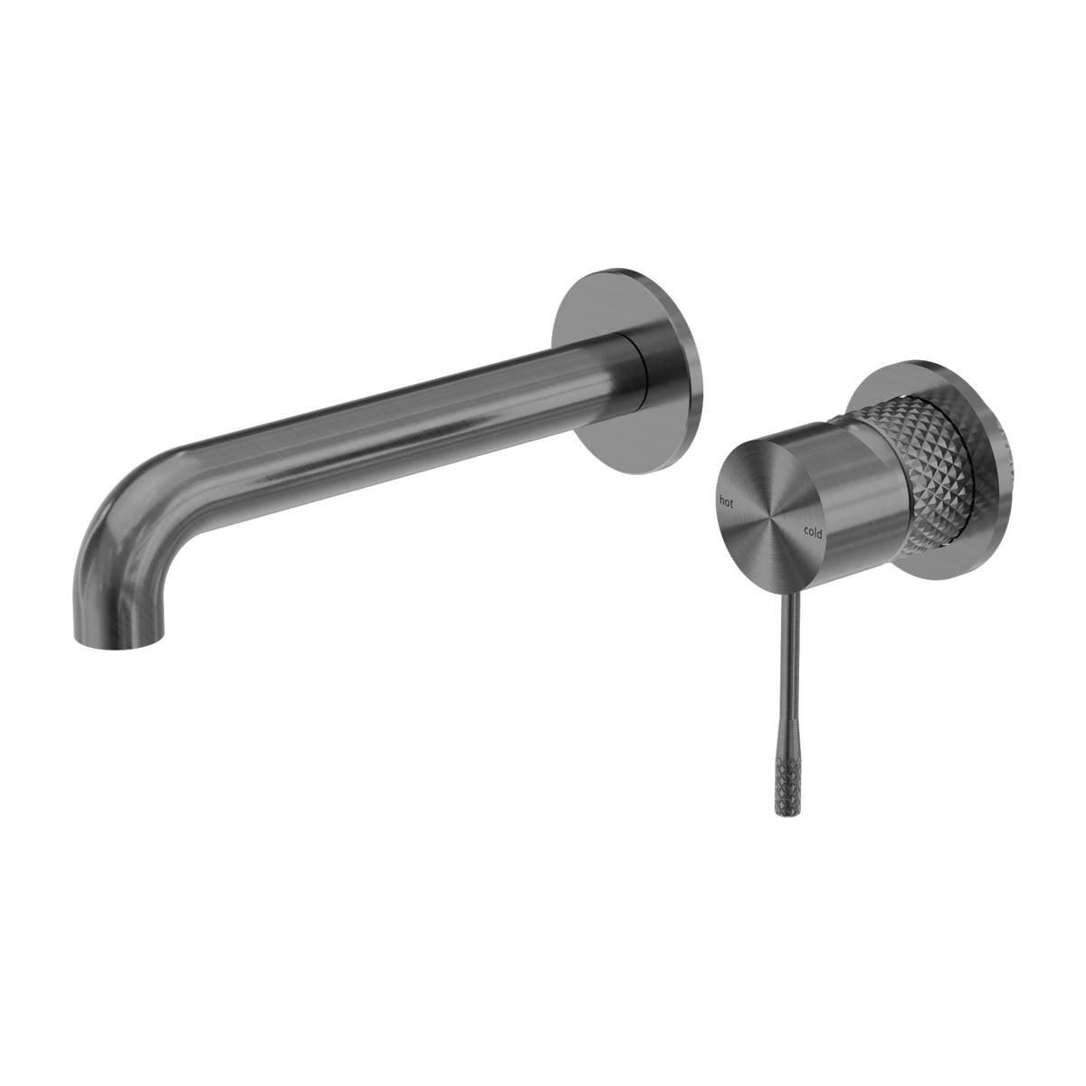 Opal Wall Basin/Bath Mixer Separate Back Plate 120mm Graphite