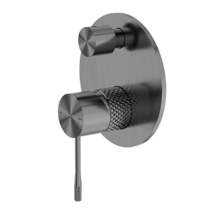 Opal Shower Mixer with Divertor Graphite - Brushed Gunmetal