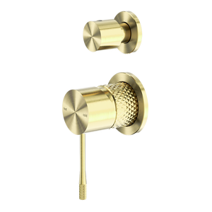 Opal Shower Mixer with Divertor Separate Plate Brushed Gold - Brushed Gold