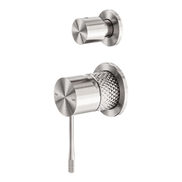 Opal Shower Mixer with Divertor Separate Plate Brushed Nickel