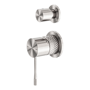 Opal Shower Mixer with Divertor Separate Plate Brushed Nickel - Brushed Nickel