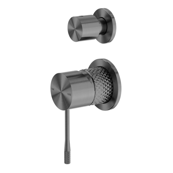 Opal Shower Mixer with Divertor Separate Plate Graphite