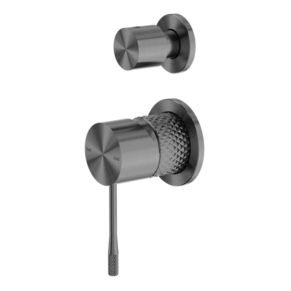 Opal Shower Mixer with Divertor Separate Plate Graphite