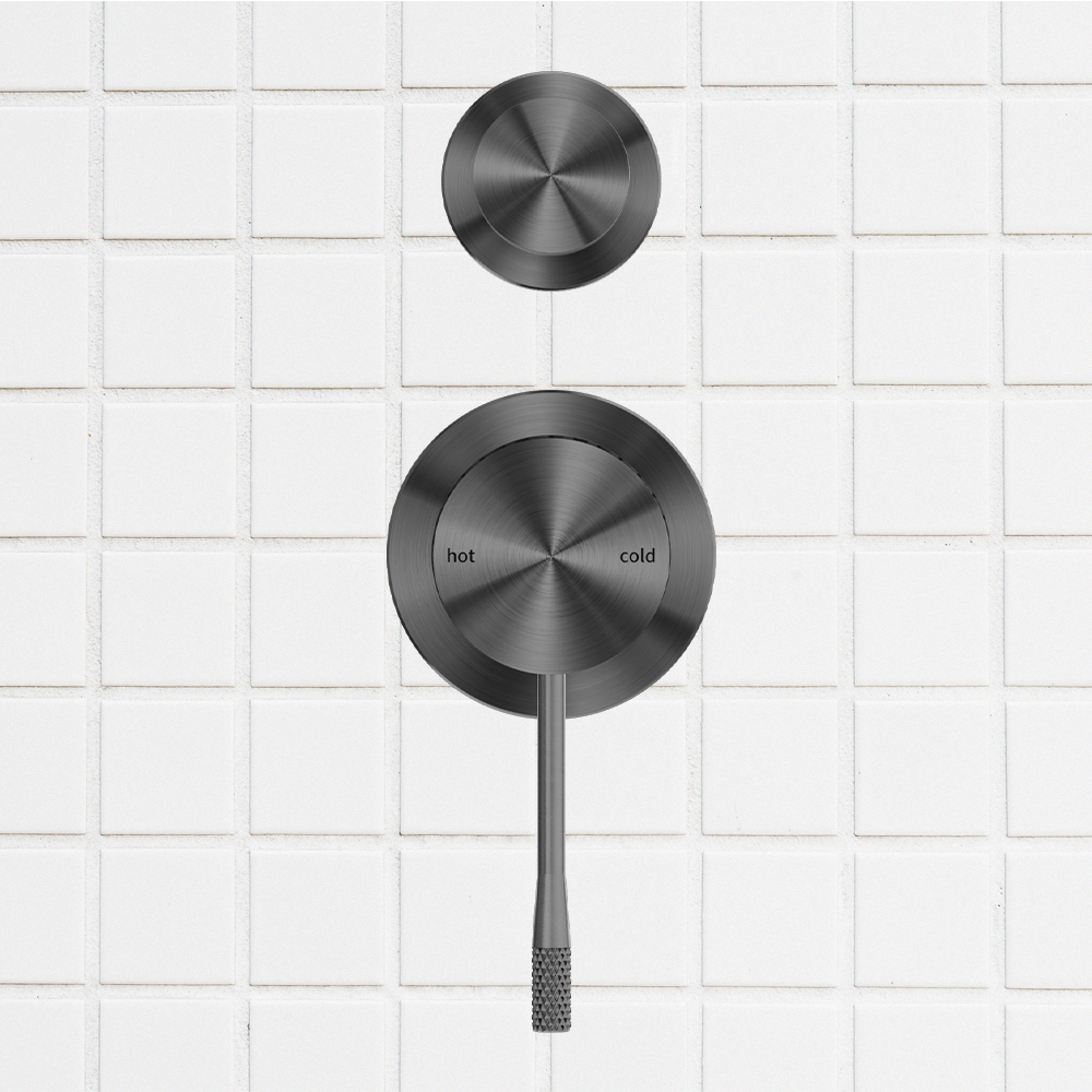 Opal Shower Mixer with Divertor Separate Plate Graphite