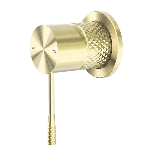 Opal Shower Mixer with 60mm Plate Brushed Gold