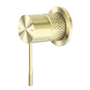 Opal Shower Mixer with 60mm Plate Brushed Gold - Brushed Gold