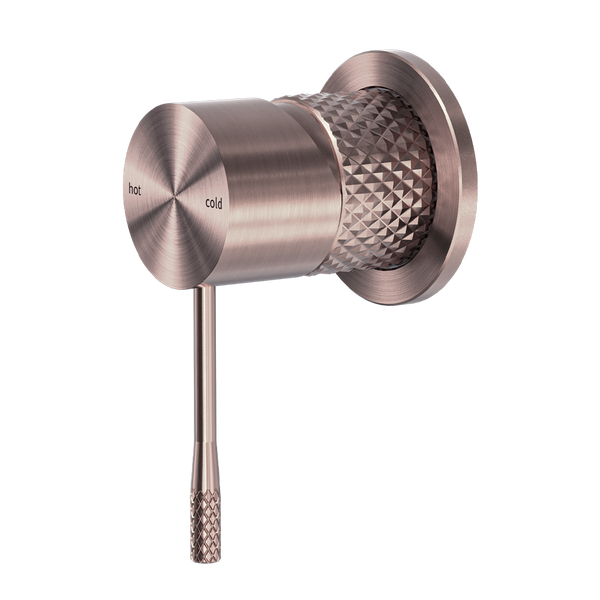 Opal Shower Mixer with 60mm Plate Brushed Bronze