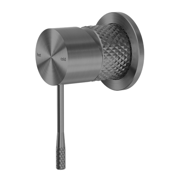 Opal Shower Mixer with 60mm Plate Brushed Gunmetal