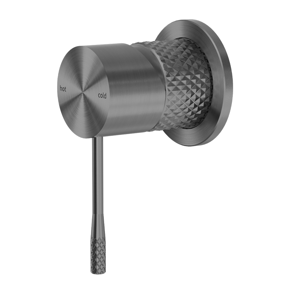 Opal Shower Mixer with 60mm Plate Brushed Gunmetal