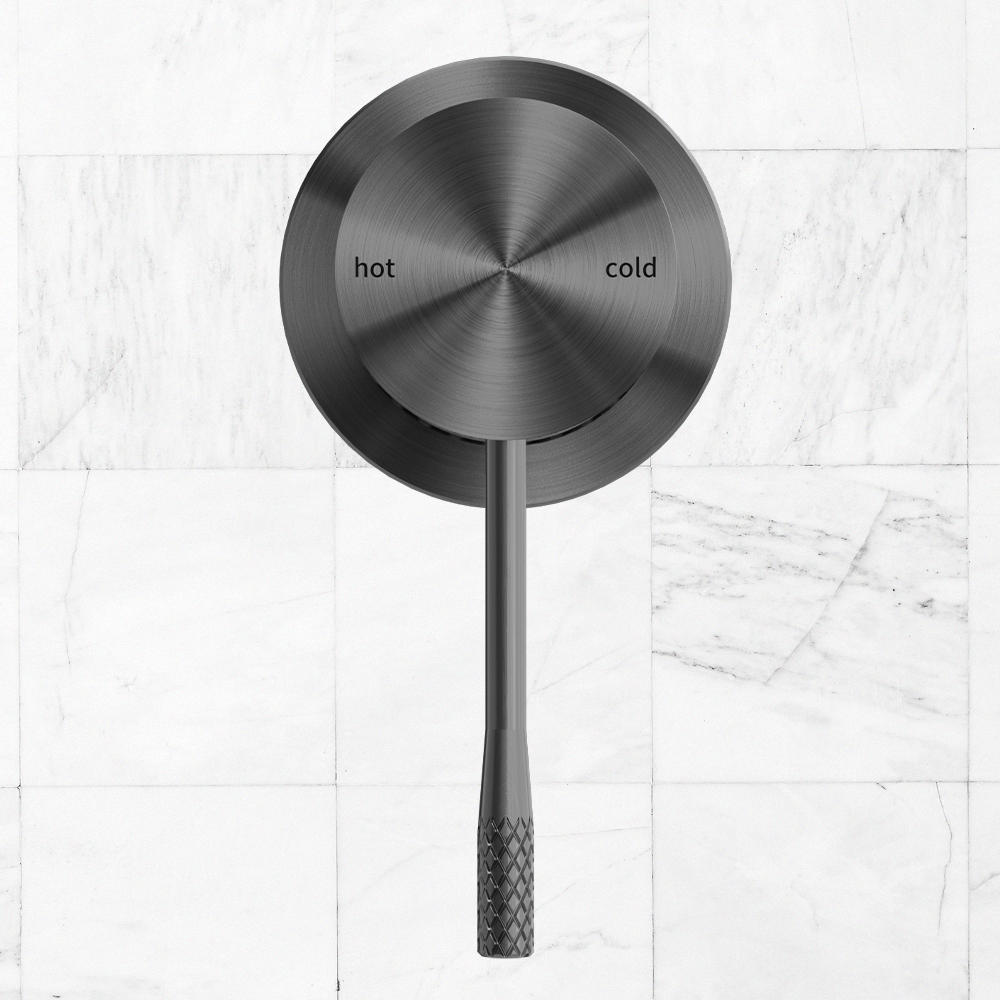 Opal Shower Mixer with 60mm Plate Brushed Gunmetal