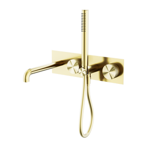Opal Progressive Shower System With Spout 250mm Brushed Gold - Brushed Gold