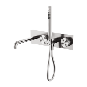 Opal Progressive Shower System With Spout 250mm Brushed Nickel - Brushed Nickel