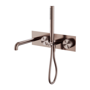 Opal Progressive Shower System With Spout 250mm Brushed Bronze - Brushed Bronze