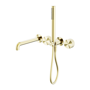 Opal Progressive Shower System Separate Plate With Spout 250mm Brushed Gold - Brushed Gold