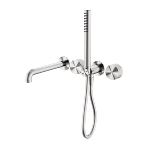 Opal Progressive Shower System Separate Plate With Spout 230mm Brushed Nickel - Brushed Nickel