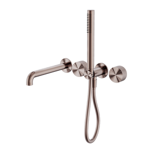 Opal Progressive Shower System Separate Plate With Spout 250mm Brushed Bronze - Brushed Bronze