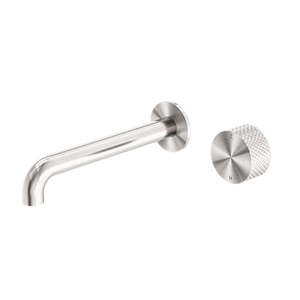 Opal Progressive Wall Basin/Bath Set 230mm Spout Brushed Nickel - Brushed Nickel
