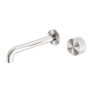 Opal Progressive Wall Basin/Bath Set 120mm Brushed Nickel - Brushed Nickel