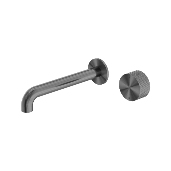 Opal Progressive Wall Basin/Bath Set 230mm Spout Graphite