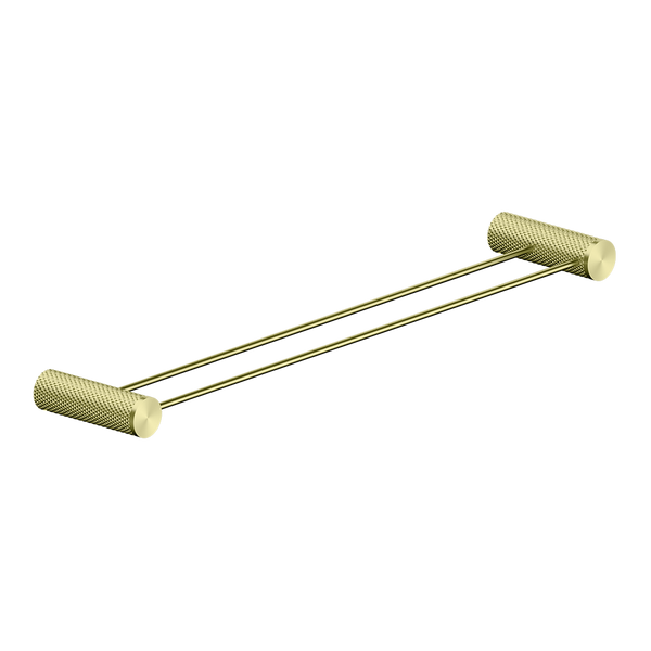 Opal Double Towel Rail 600mm Brushed Gold